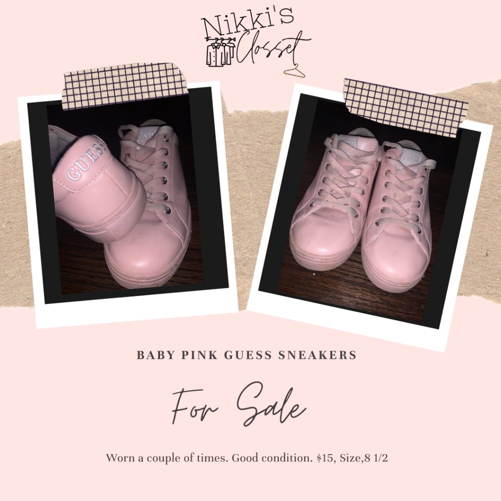 Baby pink Guess sneakers